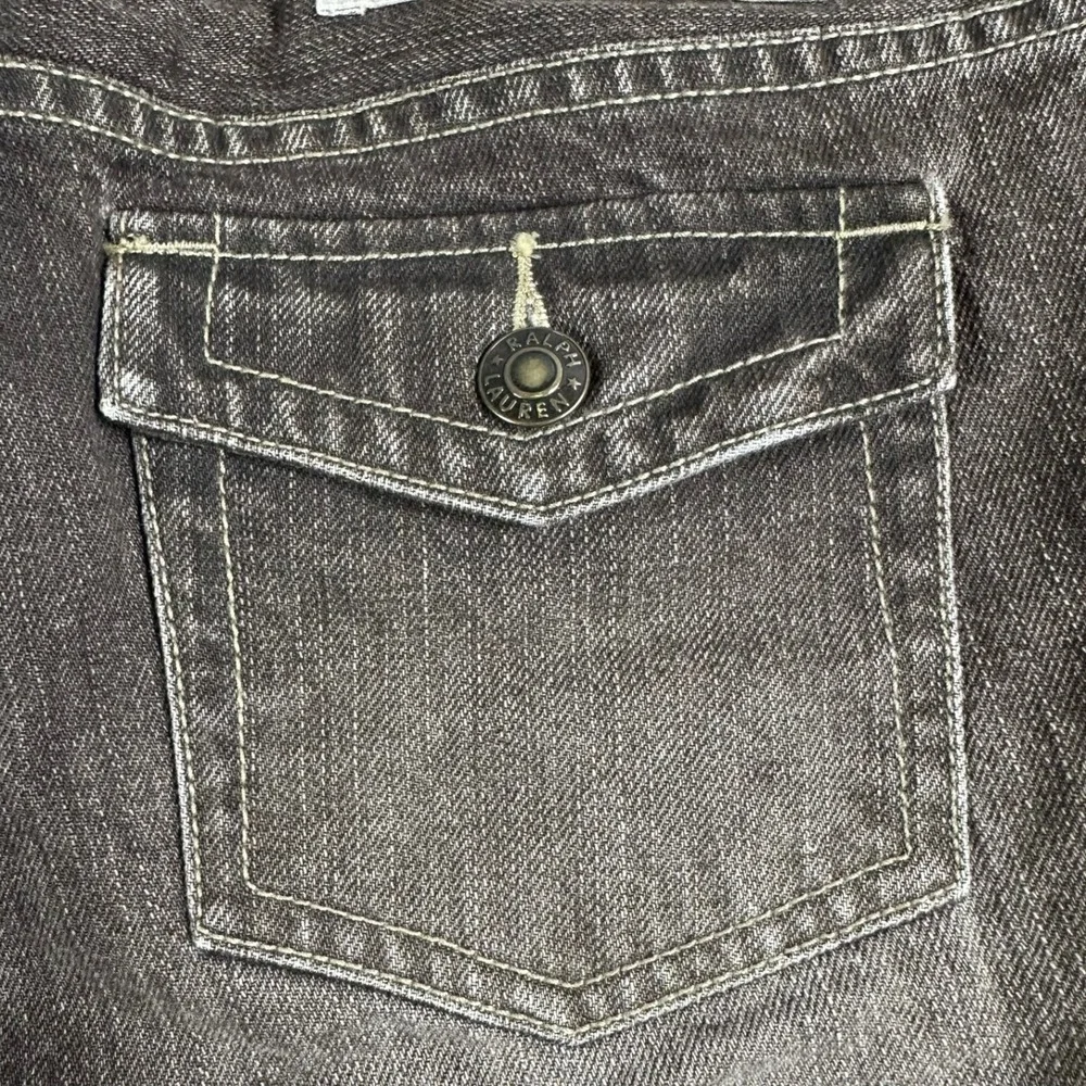 VTG Ralph Lauren Girls Brown Wash Jeans Size‎ 14 Straight Leg Denim Pants